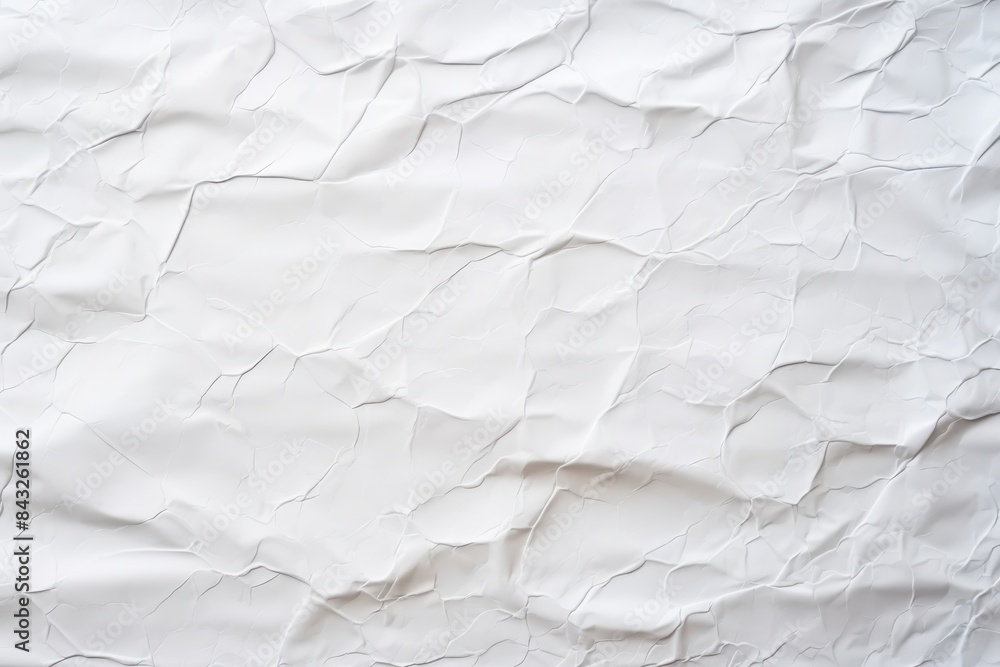 Fototapeta premium Crumpled white paper texture background