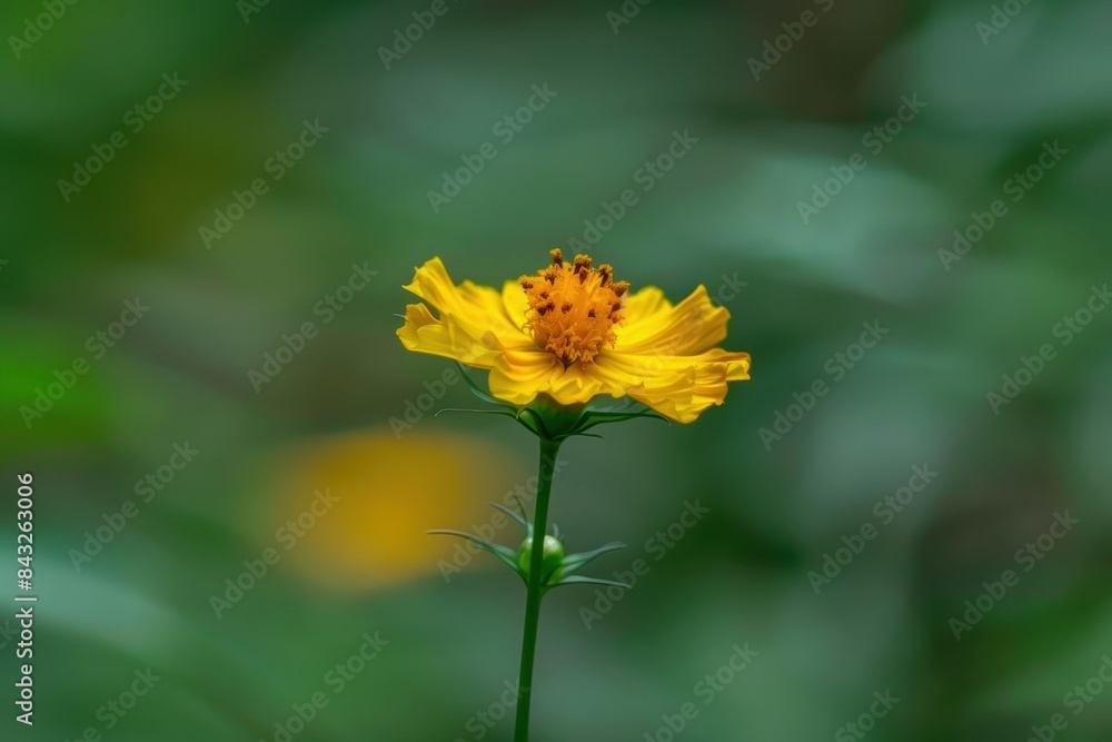 Vibrant yellow flower in nature Vibrant yellow flower in nature