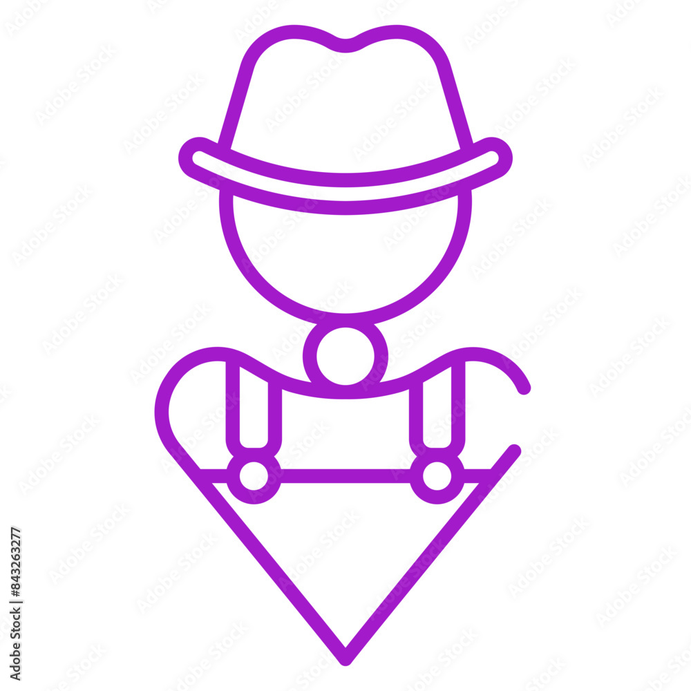 Farmer Avatar Linear Color Farmer Avatar Linear Color