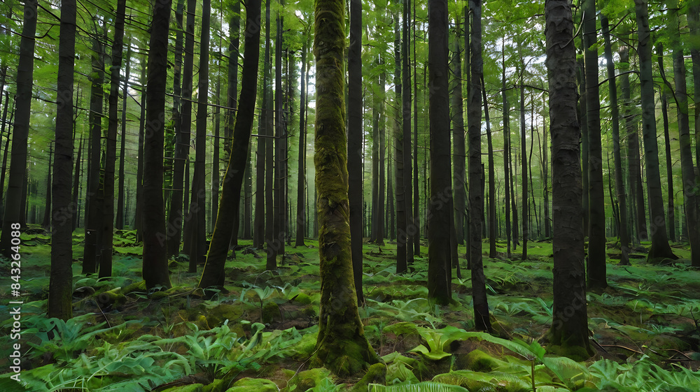 Trees flourishing in a forest Trees flourishing in a forest