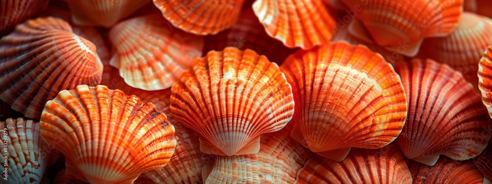 Scattered background of many red shells. Scattered background of many red shells.