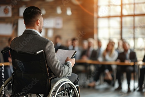 Empowering : inspiring showcasing differently abled individuals at work, breaking barriers, demonstrating resilience, and contributing their skills to create an inclusive and diverse workplace
