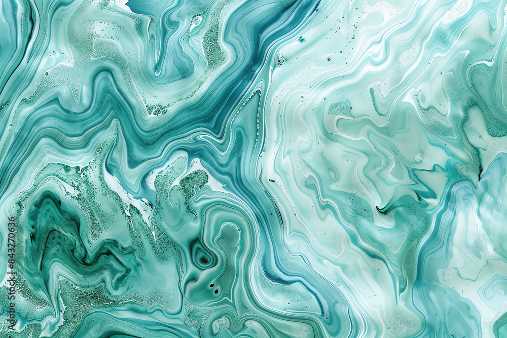 Abstract marble texture with swirling patterns in shades of green and white, perfect for background or design projects. Abstract marble texture with swirling patterns in shades of green and white, perfect for background or design projects.