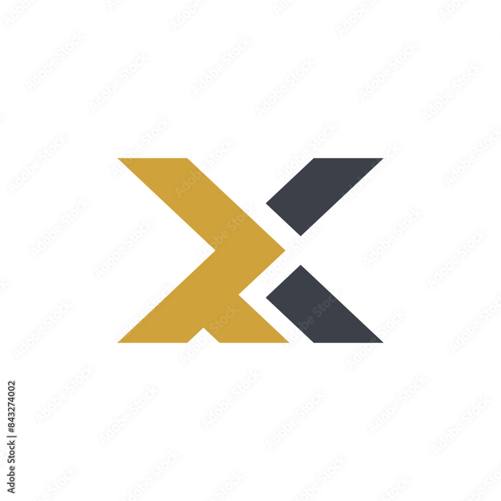 RX logo design vector modern gold and Black RX logo design vector modern gold and Black
