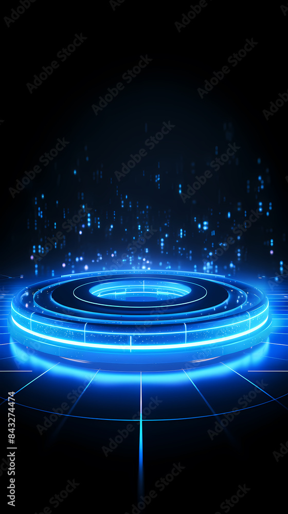 Futuristic blue glowing circle Futuristic blue glowing circle