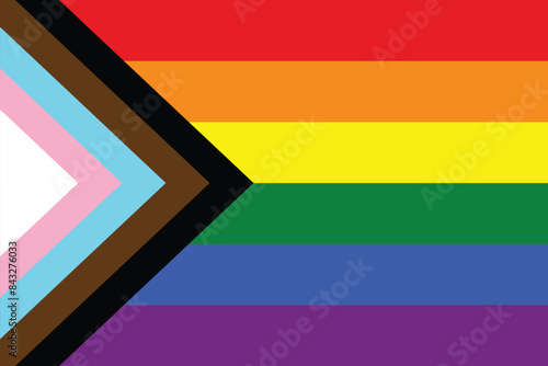 LGBT progress pride flag.