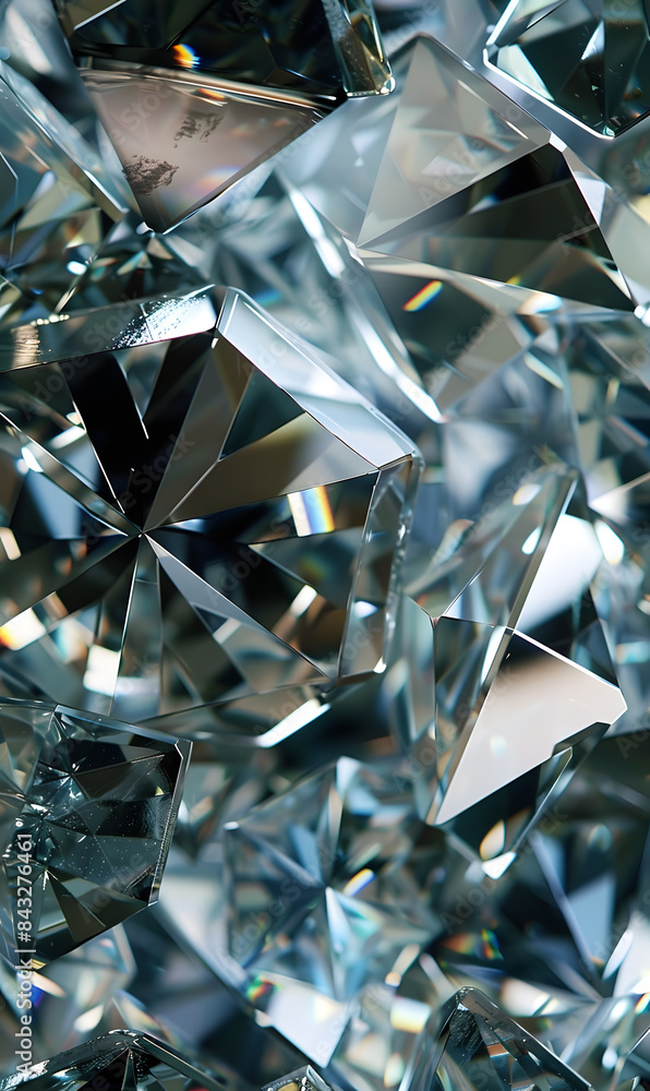 close up texture or Shards of diamond on a light background close up texture or Shards of diamond on a light background