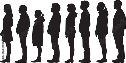 silhouettes of peoples