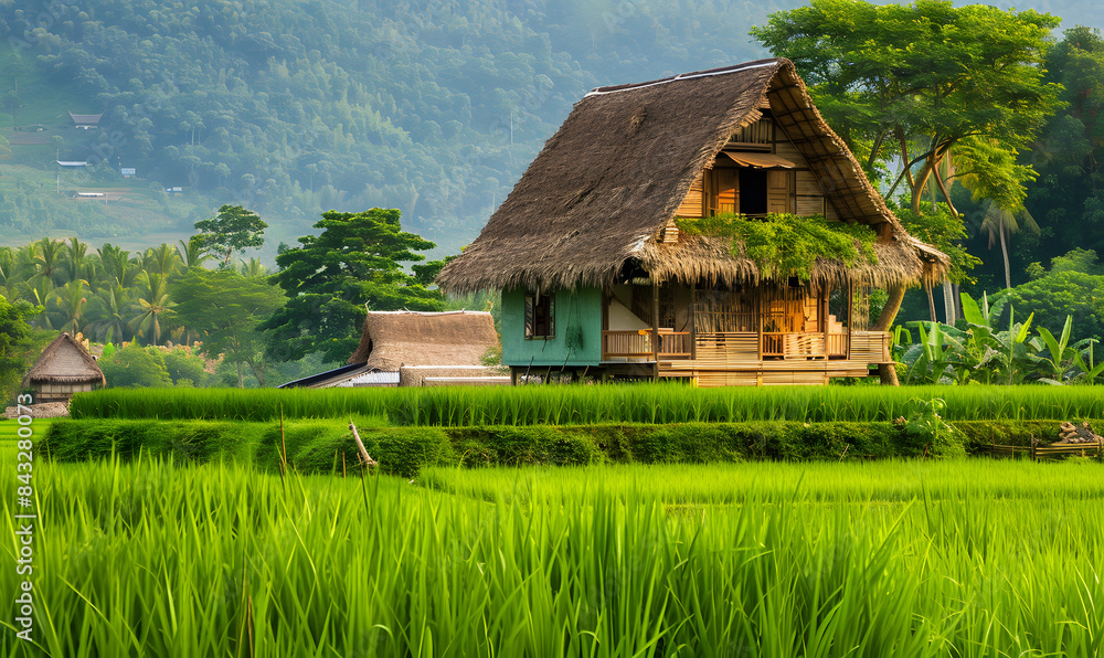 Rice, grains, and vegetables grown by farmers in the fields Rice, grains, and vegetables grown by farmers in the fields