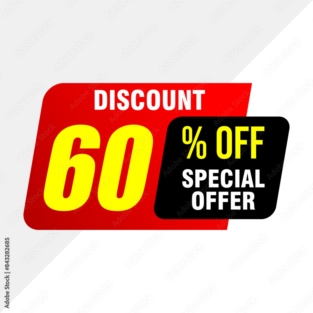 60% Off Promotional Vector Design for Online & Print Use 60% Off Promotional Vector Design for Online & Print Use