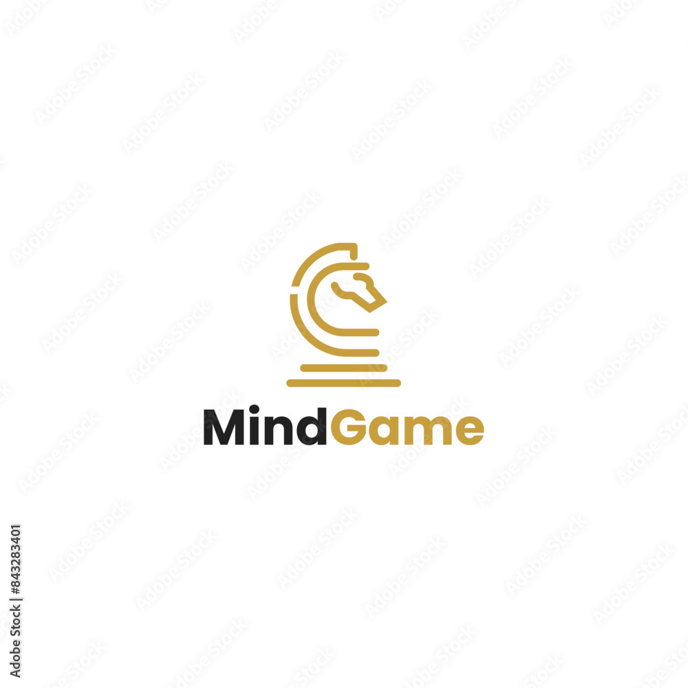 Chess Mind Game Modern Logo Design Vector Chess Mind Game Modern Logo Design Vector