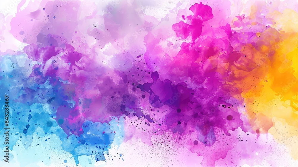 Fototapeta premium A Burst of Color: Abstract Watercolor Exploration