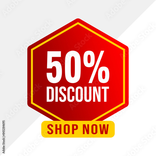 Perfectly Crafted 50% Off Sale Vector for Businesses