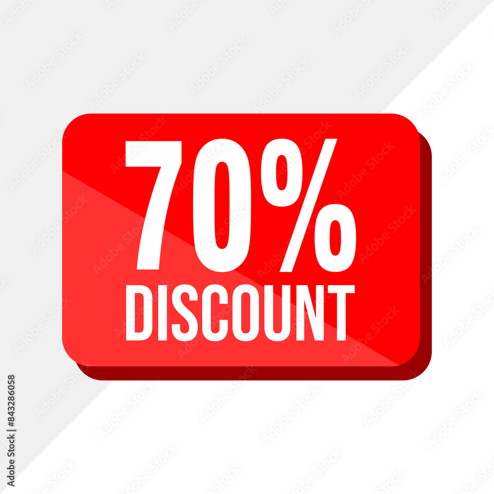 Set of sales discount promotions made of numbers. Vector Illustration of 70% percent discount for your unique sale poster, banner ads Set of sales discount promotions made of numbers. Vector Illustration of 70% percent discount for your unique sale poster, banner ads