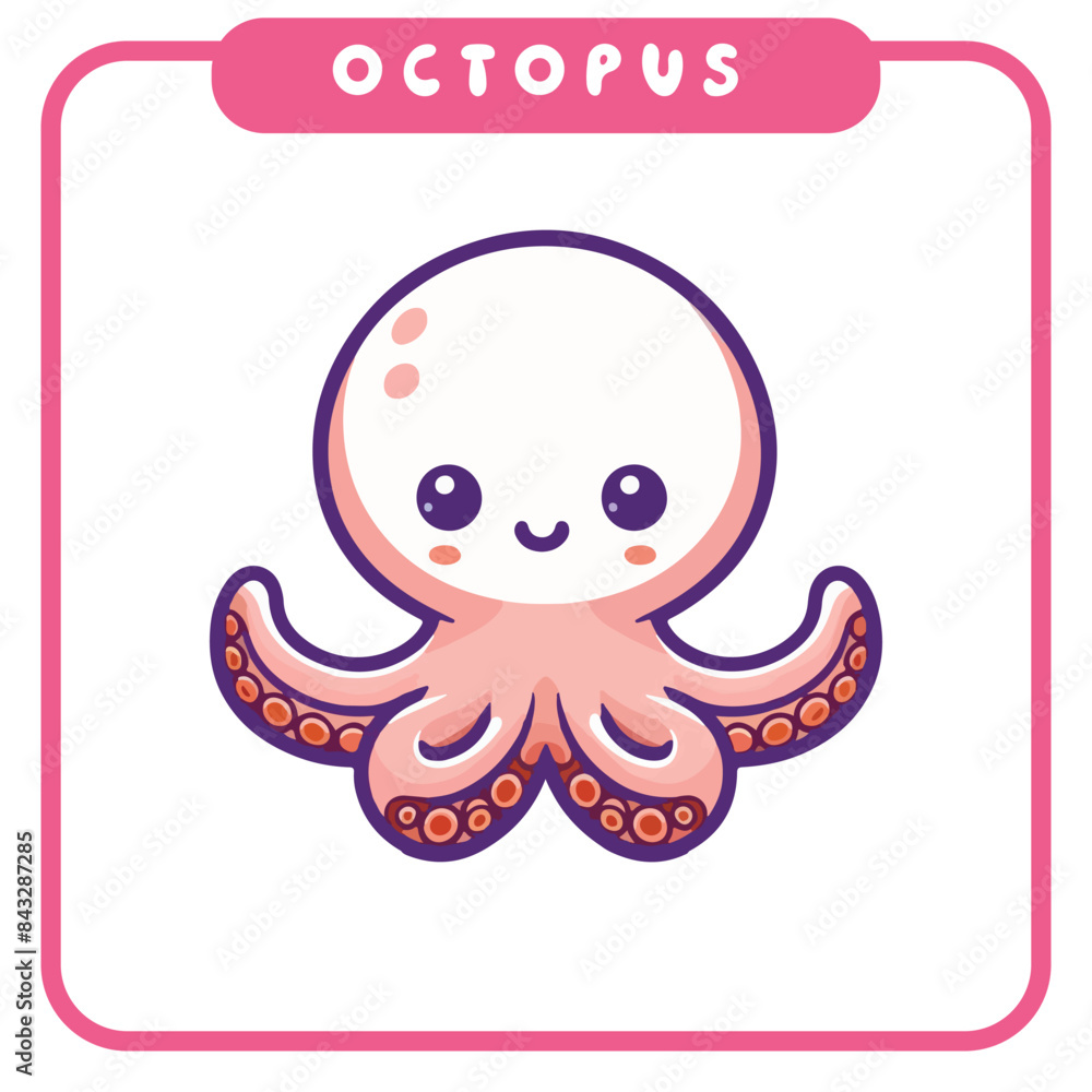 Cute octopus, coloring book Cute octopus, coloring book