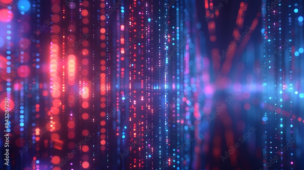 Abstract digital background featuring interconnected lines and nodes with pulsating neon lights, symbolizing network connectivity and data flow. Abstract digital background featuring interconnected lines and nodes with pulsating neon lights, symbolizing network connectivity and data flow.