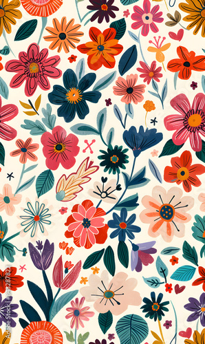 Seamless pattern of flower.