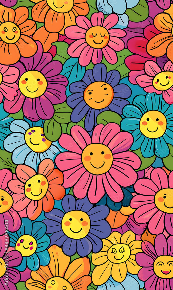 Seamless pattern of flower. Seamless pattern of flower.