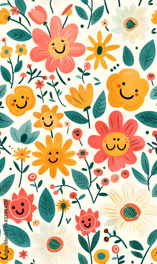 Seamless pattern of flower. Seamless pattern of flower.