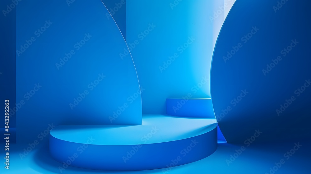 blue background, abstract wall studio room, can be used to present your product. blue background, abstract wall studio room, can be used to present your product.