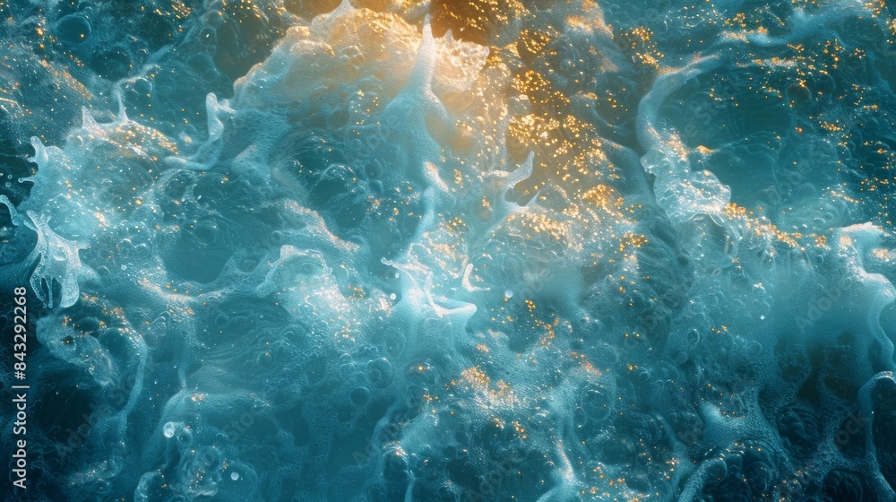 The moving blue water surface makes for a beautiful wallpaper. The moving blue water surface makes for a beautiful wallpaper.