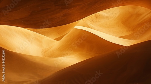 A surreal desert landscape with towering sand dunes, Symbolizing endurance and vastness photo