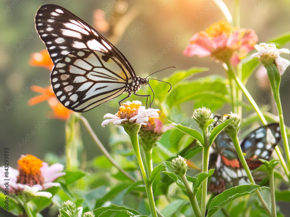 butterfly on flower butterfly on flower