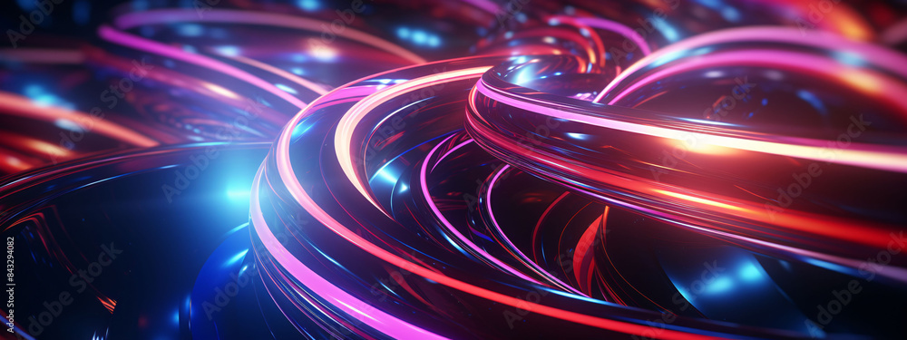 Abstract graphics composed of rotating particles have a technological background Abstract graphics composed of rotating particles have a technological background