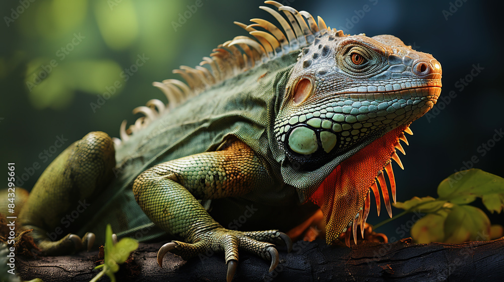 iguana on a branch iguana on a branch