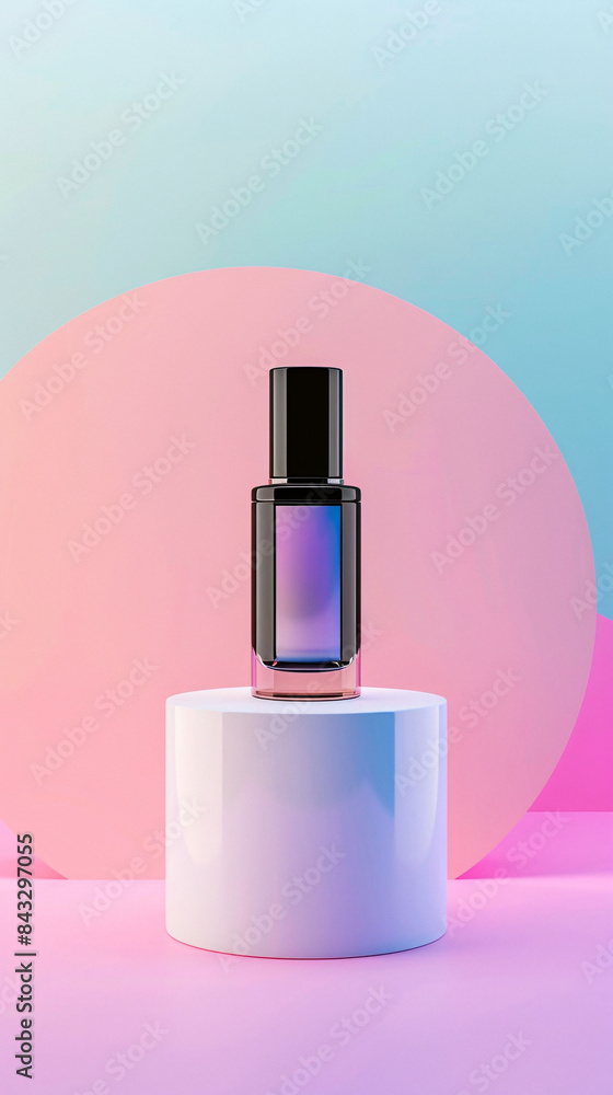 3D rendering simple technology artificial cosmetics display 3D background 3D rendering simple technology artificial cosmetics display 3D background