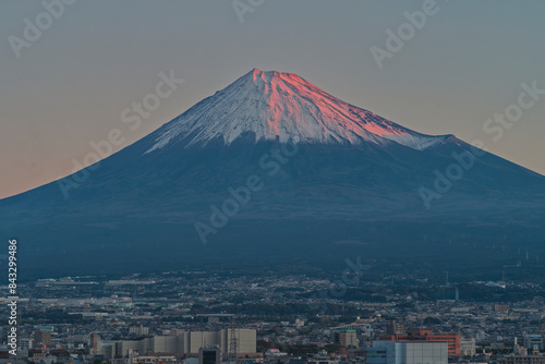 Mt Fuji view from the window of the hotel 