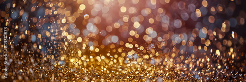 Bokeh Backgrounds with Golden Shimmer. 