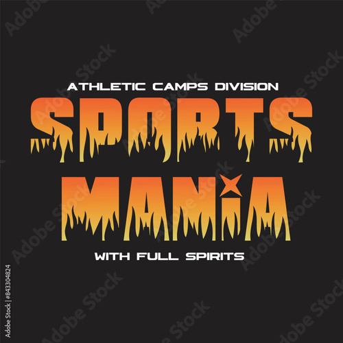 sport mania design typography vector illustration