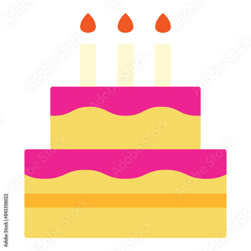 birthday cake with candles icon 