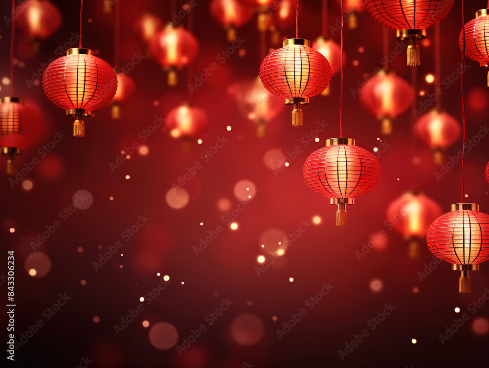Chinese new year background with shiny lanterns Chinese new year background with shiny lanterns