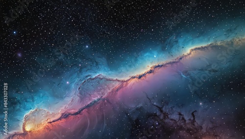 Cosmic Nebula with Stars