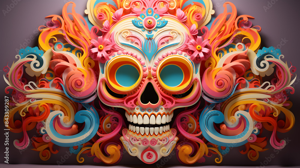 cartoonish colorful 3d illustration of stylized mythical death, monster, devil cartoonish colorful 3d illustration of stylized mythical death, monster, devil