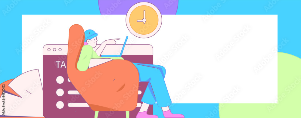 Flat vector illustration of business people operating work scene
Flat vector illustration of business people operating work scene