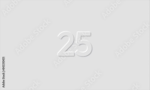 Minimal Countdown 3d Embossed Flat Design Timer 30 Second to 0 Seconds Animation 4K Footage Motion Video