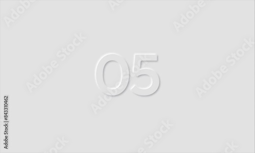 Minimal Countdown 3d Embossed Flat Design Timer 10 Second to 0 Seconds Animation 4K Footage Motion Video