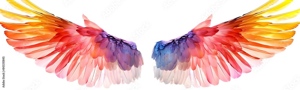 Fototapeta premium red and yellow wings