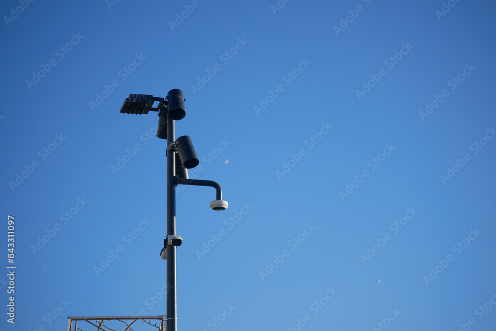 Close-up Of Security Camera On The Street. Close-up Of Security Camera On The Street.