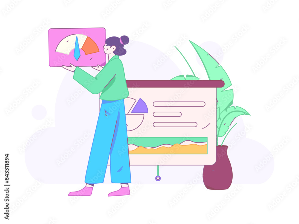 Flat vector illustration of business people operating work scene
Flat vector illustration of business people operating work scene