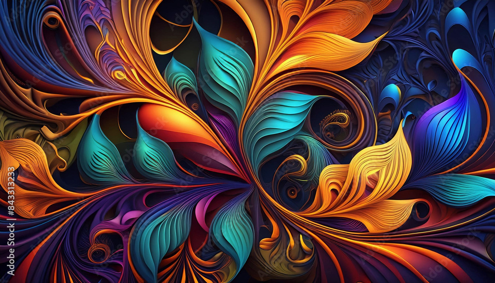 Abstract Fractal Background Design Abstract Fractal Background Design