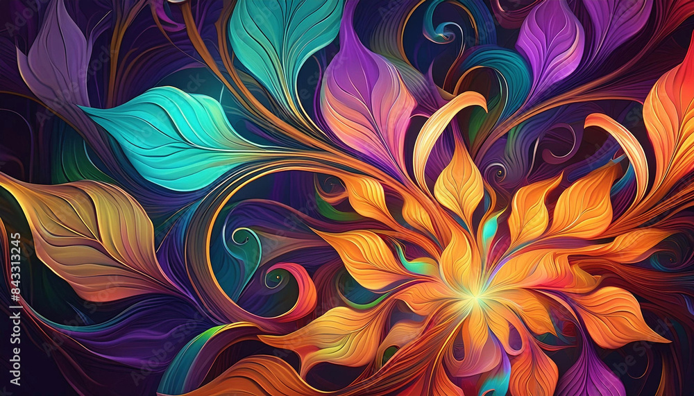 Abstract Fractal Background Design Abstract Fractal Background Design