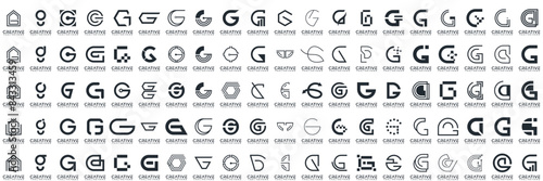 collection Abstract letter G logo design. icons for business of luxury