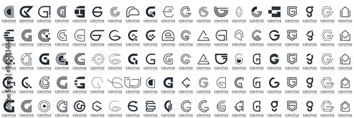 collection Abstract letter G logo design. icons for business of luxury