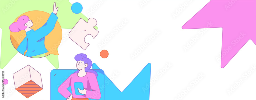 Flat vector illustration of business people operating work scene
Flat vector illustration of business people operating work scene