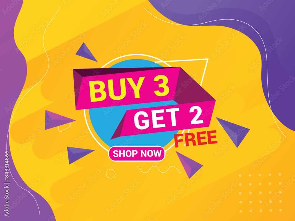 Buy 3 Get 2 Free Banner, Special Offer Banner, Big Sale, Sale Banner, Banner Design Template. Buy 3 Get 2 Free Banner, Special Offer Banner, Big Sale, Sale Banner, Banner Design Template.