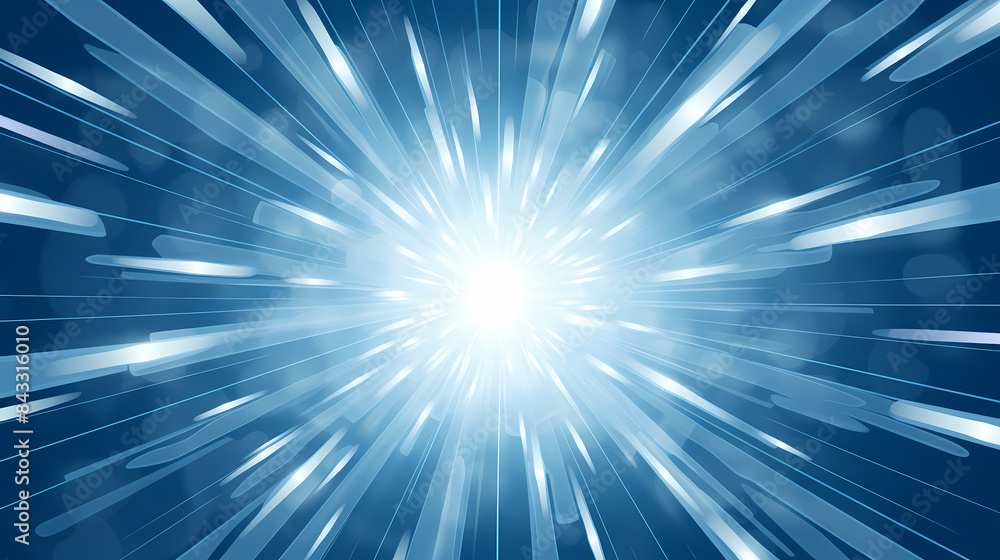 Fototapeta premium Blue light, starburst effect